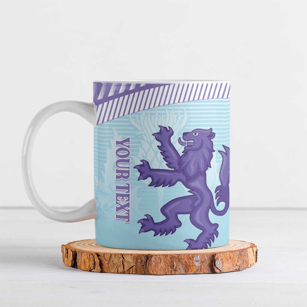 Scotland Football Custom Ceramic Mug 2026 Come On Scottish Dragon Thistle Cyan - Wonder Print Shop