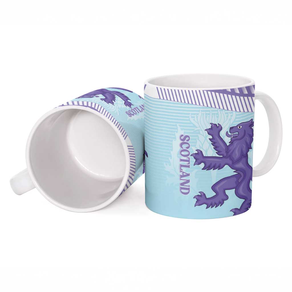 Scotland Football Custom Ceramic Mug 2026 Come On Scottish Dragon Thistle Cyan - Wonder Print Shop