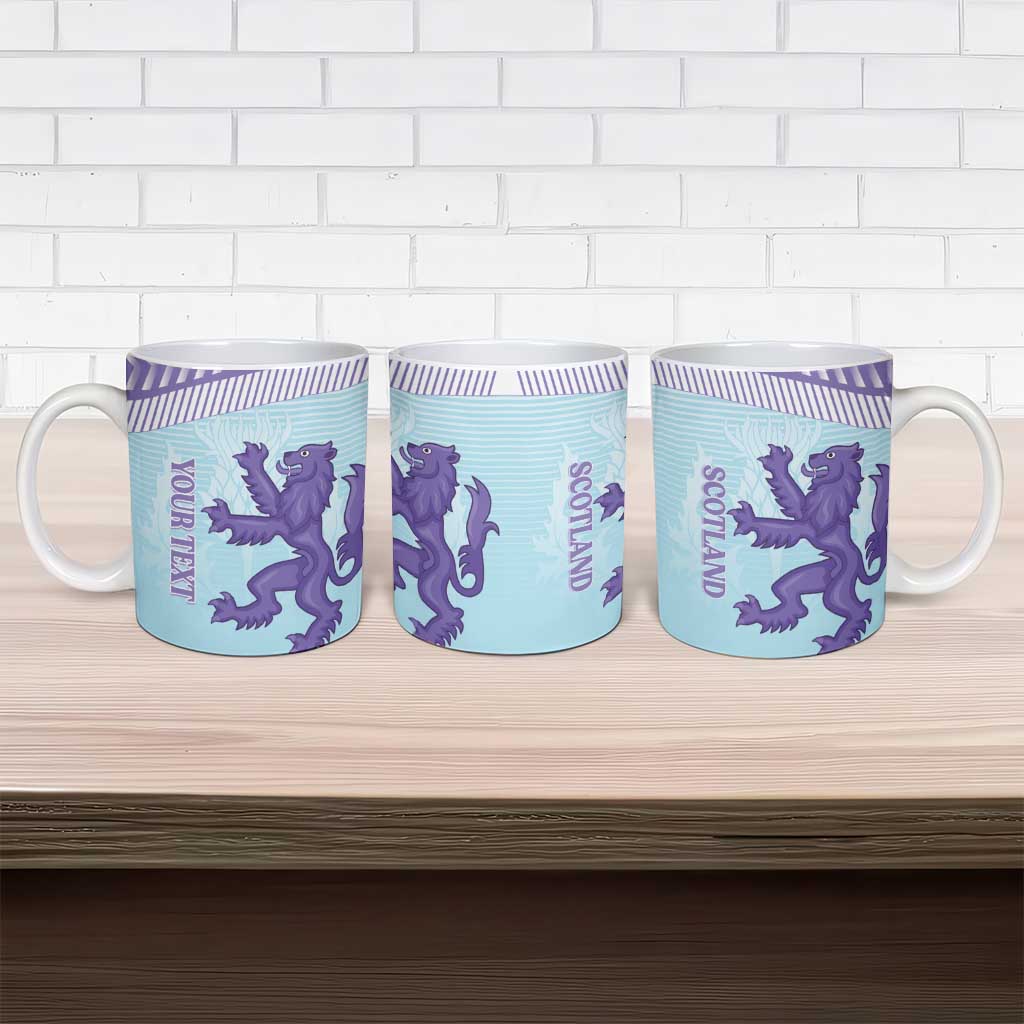 Scotland Football Custom Ceramic Mug 2026 Come On Scottish Dragon Thistle Cyan - Wonder Print Shop