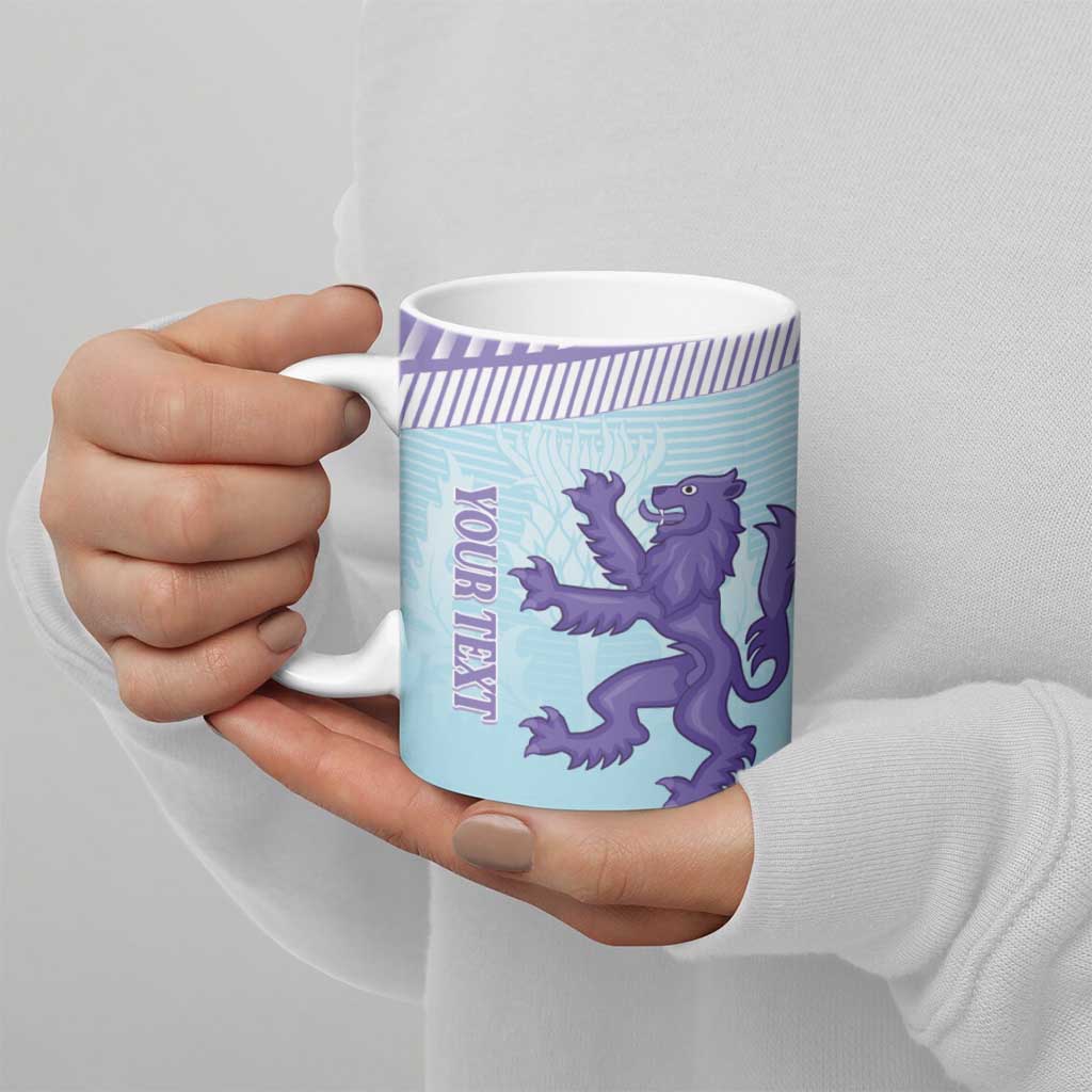 Scotland Football Custom Ceramic Mug 2026 Come On Scottish Dragon Thistle Cyan - Wonder Print Shop
