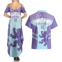 Scotland Football Custom Couples Matching Summer Maxi Dress and Hawaiian Shirt 2026 Come On Scottish Dragon Thistle Cyan - Wonder Print Shop