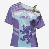 Scotland Football Custom Cross Shoulder Shirt 2026 Come On Scottish Dragon Thistle Cyan - Wonder Print Shop
