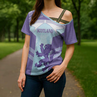 Scotland Football Custom Cross Shoulder Shirt 2026 Come On Scottish Dragon Thistle Cyan - Wonder Print Shop