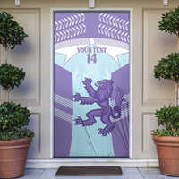Scotland Football Custom Door Cover 2026 Come On Scottish Dragon Thistle Cyan - Wonder Print Shop