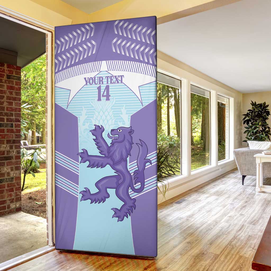 Scotland Football Custom Door Cover 2026 Come On Scottish Dragon Thistle Cyan - Wonder Print Shop