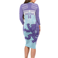 Scotland Football Custom Family Matching Long Sleeve Bodycon Dress and Hawaiian Shirt 2026 Come On Scottish Dragon Thistle Cyan - Wonder Print Shop