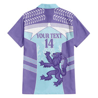 Scotland Football Custom Family Matching Off Shoulder Short Dress and Hawaiian Shirt 2026 Come On Scottish Dragon Thistle Cyan - Wonder Print Shop