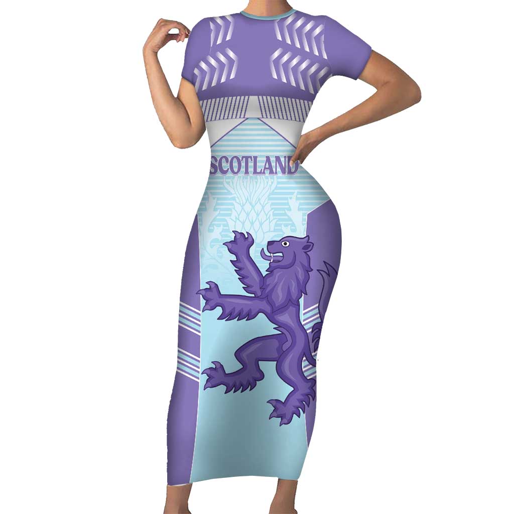 Scotland Football Custom Family Matching Short Sleeve Bodycon Dress and Hawaiian Shirt 2026 Come On Scottish Dragon Thistle Cyan - Wonder Print Shop