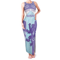 Scotland Football Custom Family Matching Tank Maxi Dress and Hawaiian Shirt 2026 Come On Scottish Dragon Thistle Cyan - Wonder Print Shop