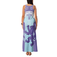 Scotland Football Custom Family Matching Tank Maxi Dress and Hawaiian Shirt 2026 Come On Scottish Dragon Thistle Cyan - Wonder Print Shop