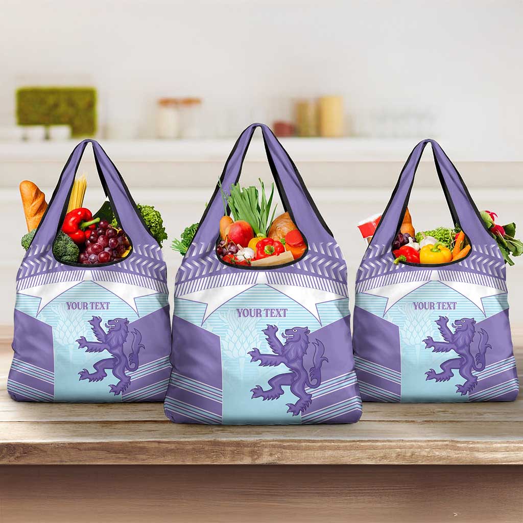 Scotland Football Custom Grocery Bag 2026 Come On Scottish Dragon Thistle Cyan - Wonder Print Shop