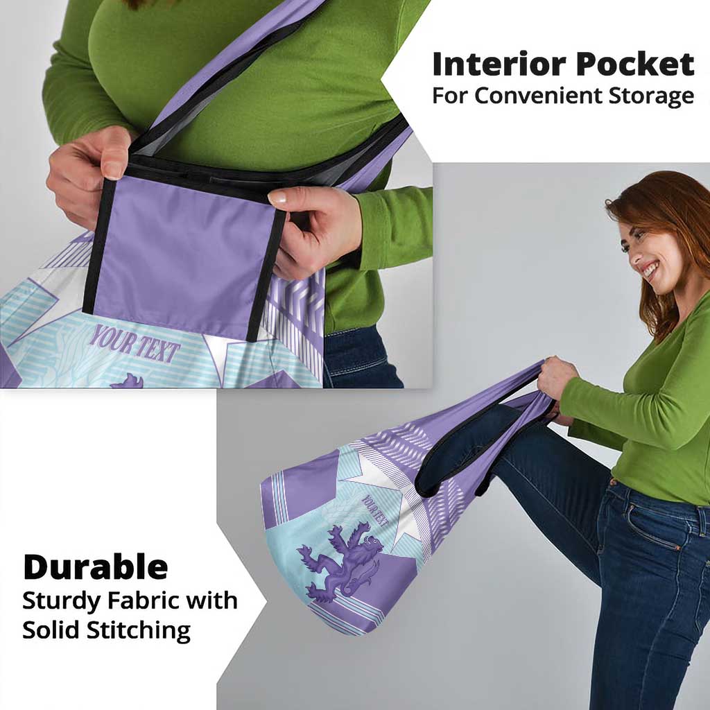 Scotland Football Custom Grocery Bag 2026 Come On Scottish Dragon Thistle Cyan - Wonder Print Shop