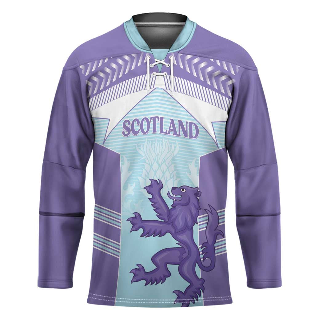 Scotland Football Custom Hockey Jersey 2026 Come On Scottish Dragon Thistle Cyan - Wonder Print Shop