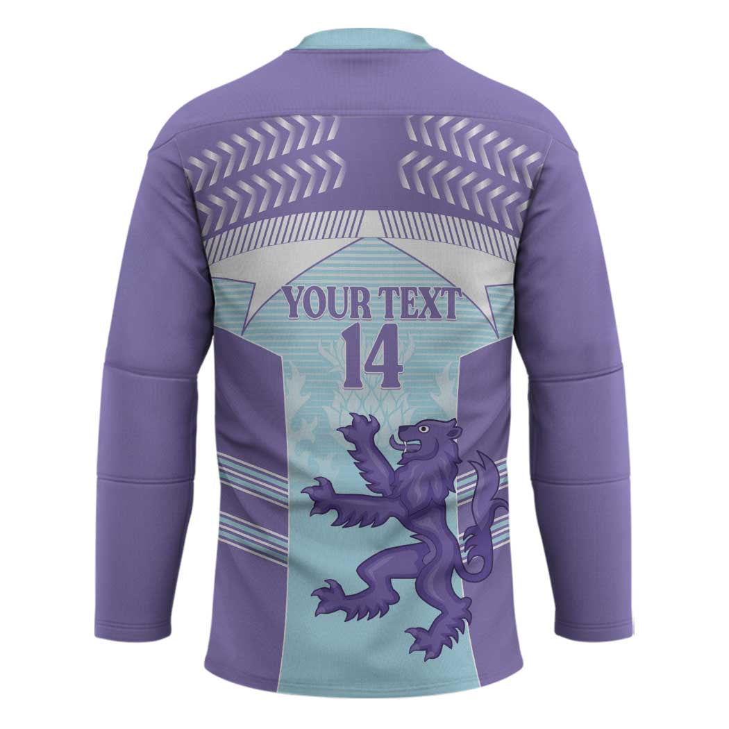 Scotland Football Custom Hockey Jersey 2026 Come On Scottish Dragon Thistle Cyan - Wonder Print Shop