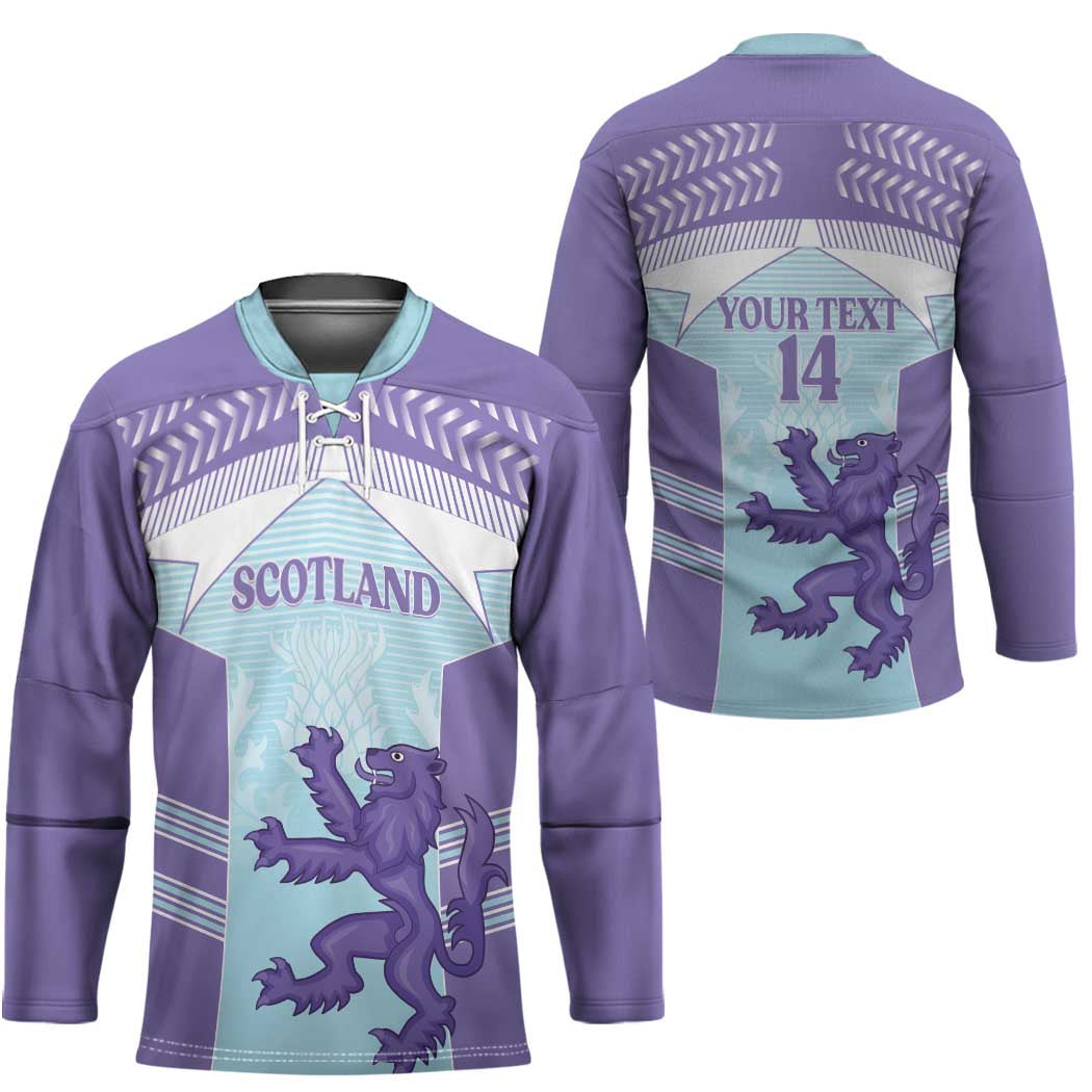 Scotland Football Custom Hockey Jersey 2026 Come On Scottish Dragon Thistle Cyan - Wonder Print Shop
