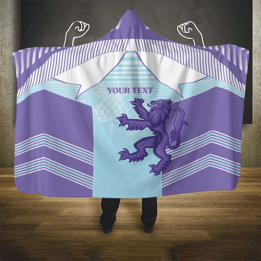 Scotland Football Custom Hooded Blanket 2026 Come On Scottish Dragon Thistle Cyan - Wonder Print Shop