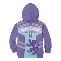 Scotland Football Custom Kid Hoodie 2026 Come On Scottish Dragon Thistle Cyan - Wonder Print Shop