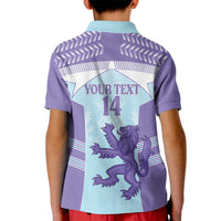 Scotland Football Custom Kid Polo Shirt 2026 Come On Scottish Dragon Thistle Cyan - Wonder Print Shop