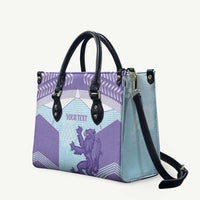 Scotland Football Custom Leather Bag 2026 Come On Scottish Dragon Thistle Cyan - Wonder Print Shop