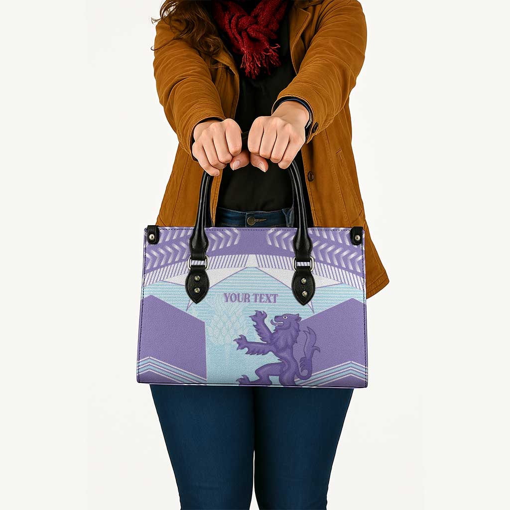 Scotland Football Custom Leather Bag 2026 Come On Scottish Dragon Thistle Cyan - Wonder Print Shop