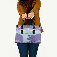 Scotland Football Custom Leather Bag 2026 Come On Scottish Dragon Thistle Cyan - Wonder Print Shop