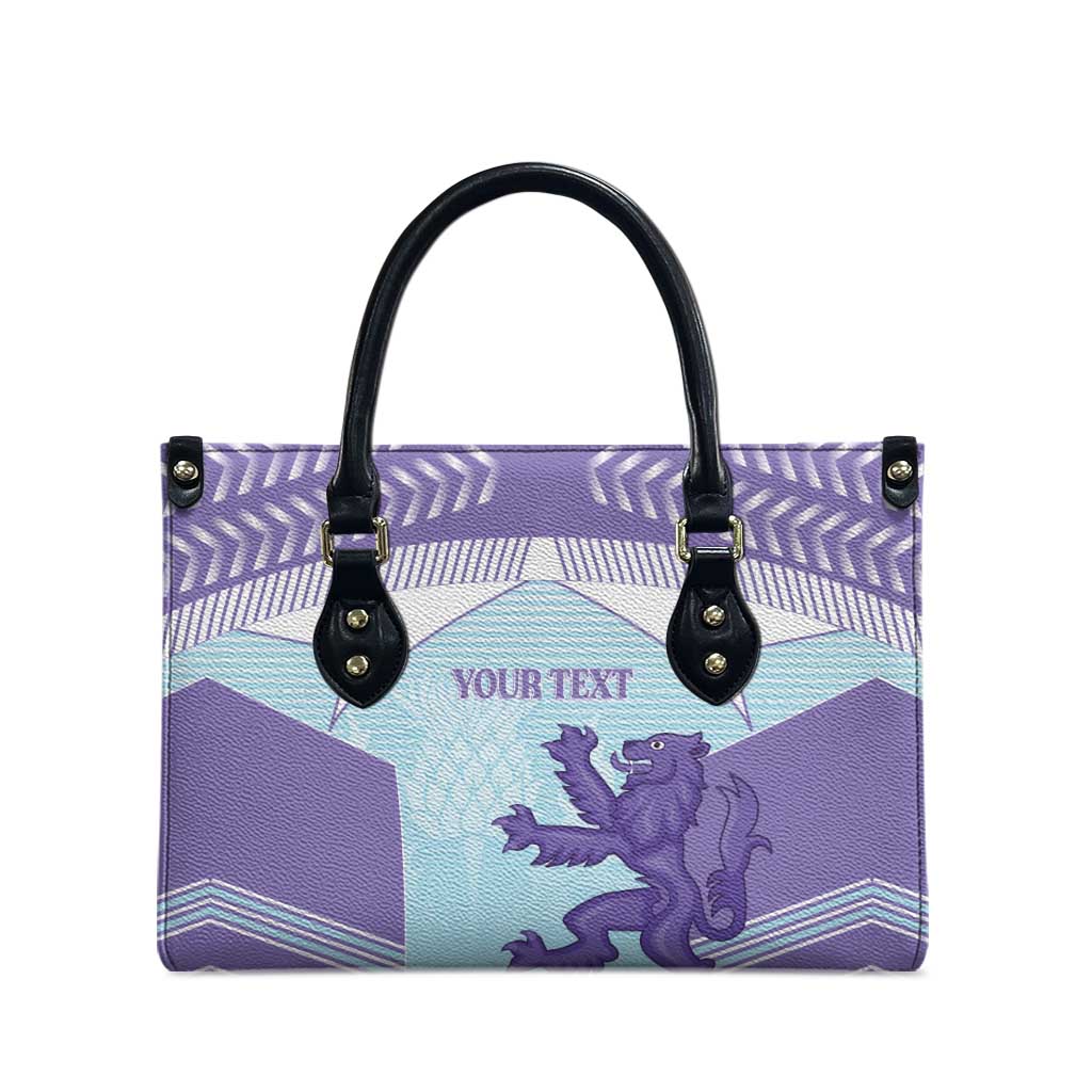 Scotland Football Custom Leather Bag 2026 Come On Scottish Dragon Thistle Cyan - Wonder Print Shop