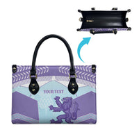 Scotland Football Custom Leather Bag 2026 Come On Scottish Dragon Thistle Cyan - Wonder Print Shop