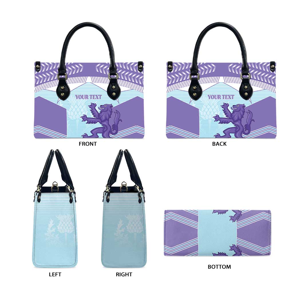 Scotland Football Custom Leather Bag 2026 Come On Scottish Dragon Thistle Cyan - Wonder Print Shop