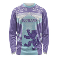 Scotland Football Custom Long Sleeve Shirt 2026 Come On Scottish Dragon Thistle Cyan - Wonder Print Shop