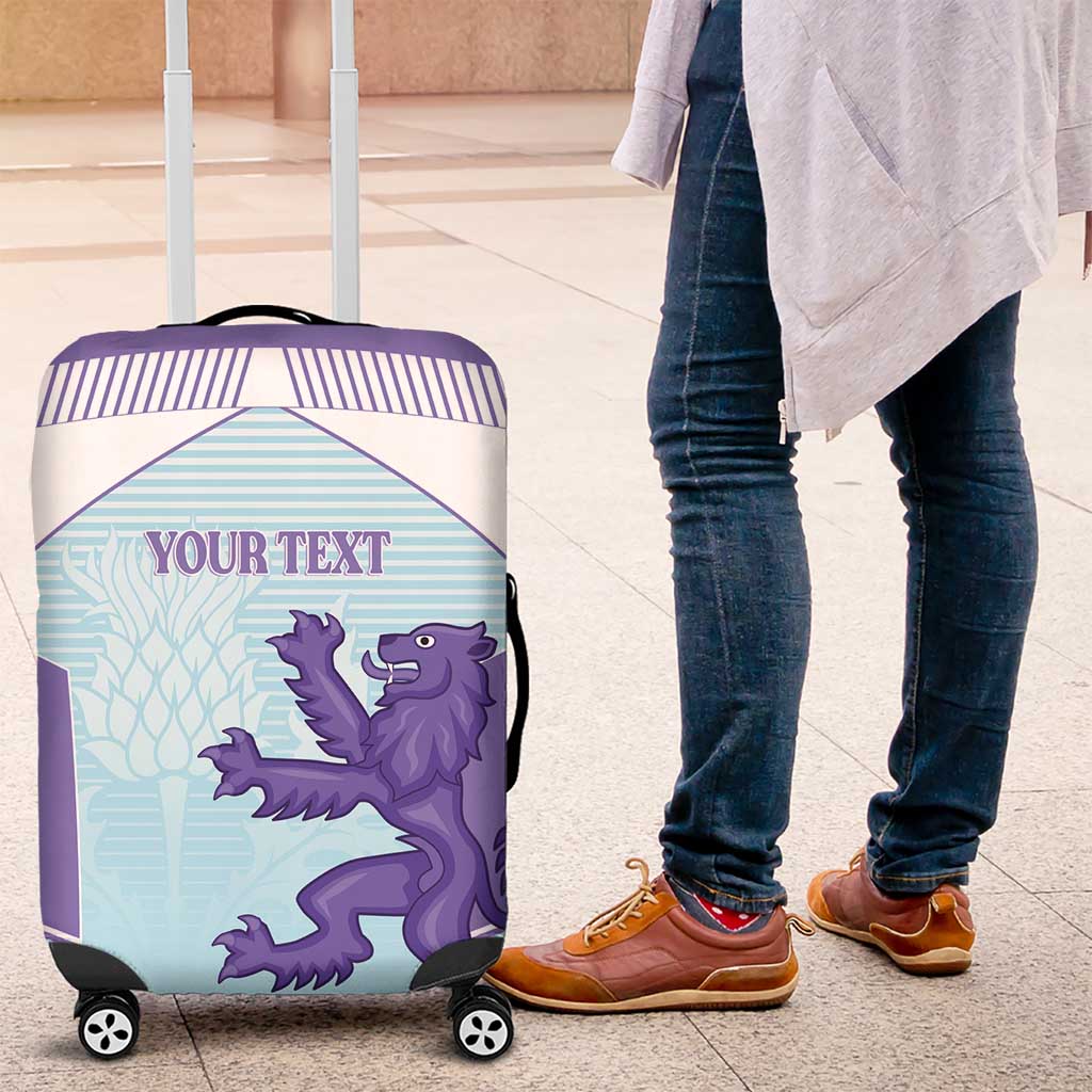 Scotland Football Custom Luggage Cover 2026 Come On Scottish Dragon Thistle Cyan - Wonder Print Shop
