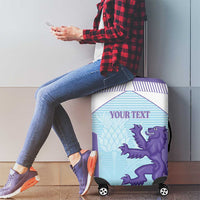 Scotland Football Custom Luggage Cover 2026 Come On Scottish Dragon Thistle Cyan - Wonder Print Shop