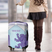 Scotland Football Custom Luggage Cover 2026 Come On Scottish Dragon Thistle Cyan - Wonder Print Shop