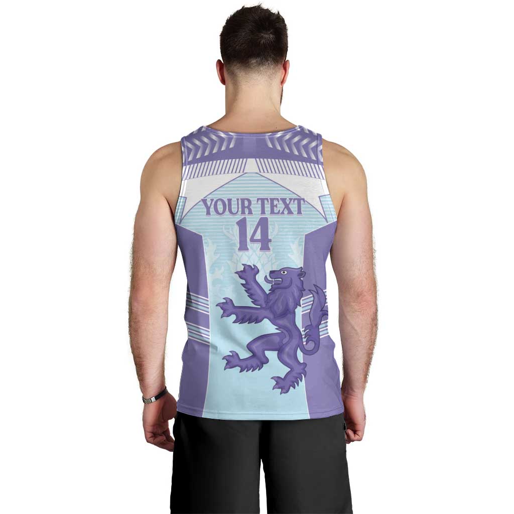 Scotland Football Custom Men Tank Top 2026 Come On Scottish Dragon Thistle Cyan - Wonder Print Shop