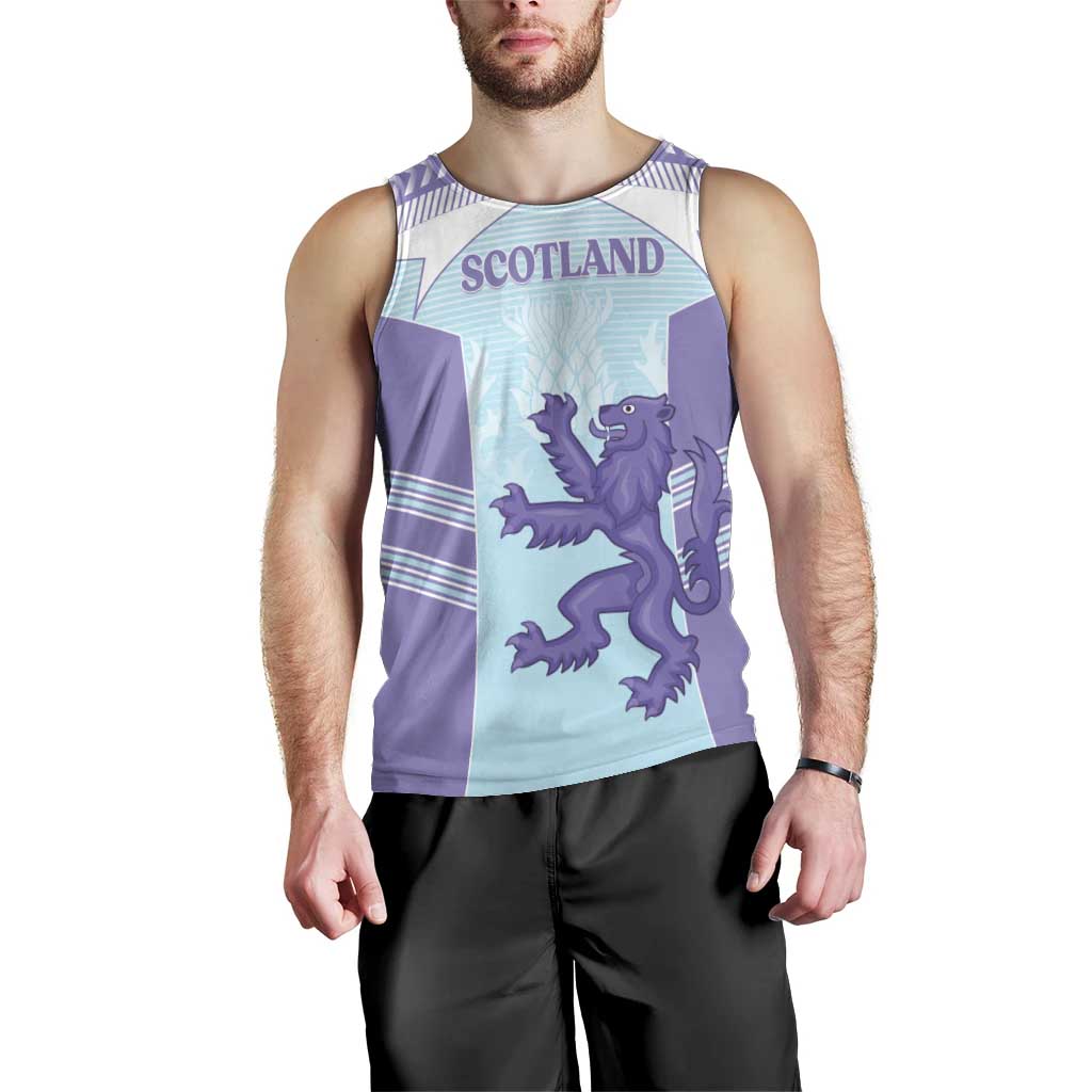 Scotland Football Custom Men Tank Top 2026 Come On Scottish Dragon Thistle Cyan - Wonder Print Shop