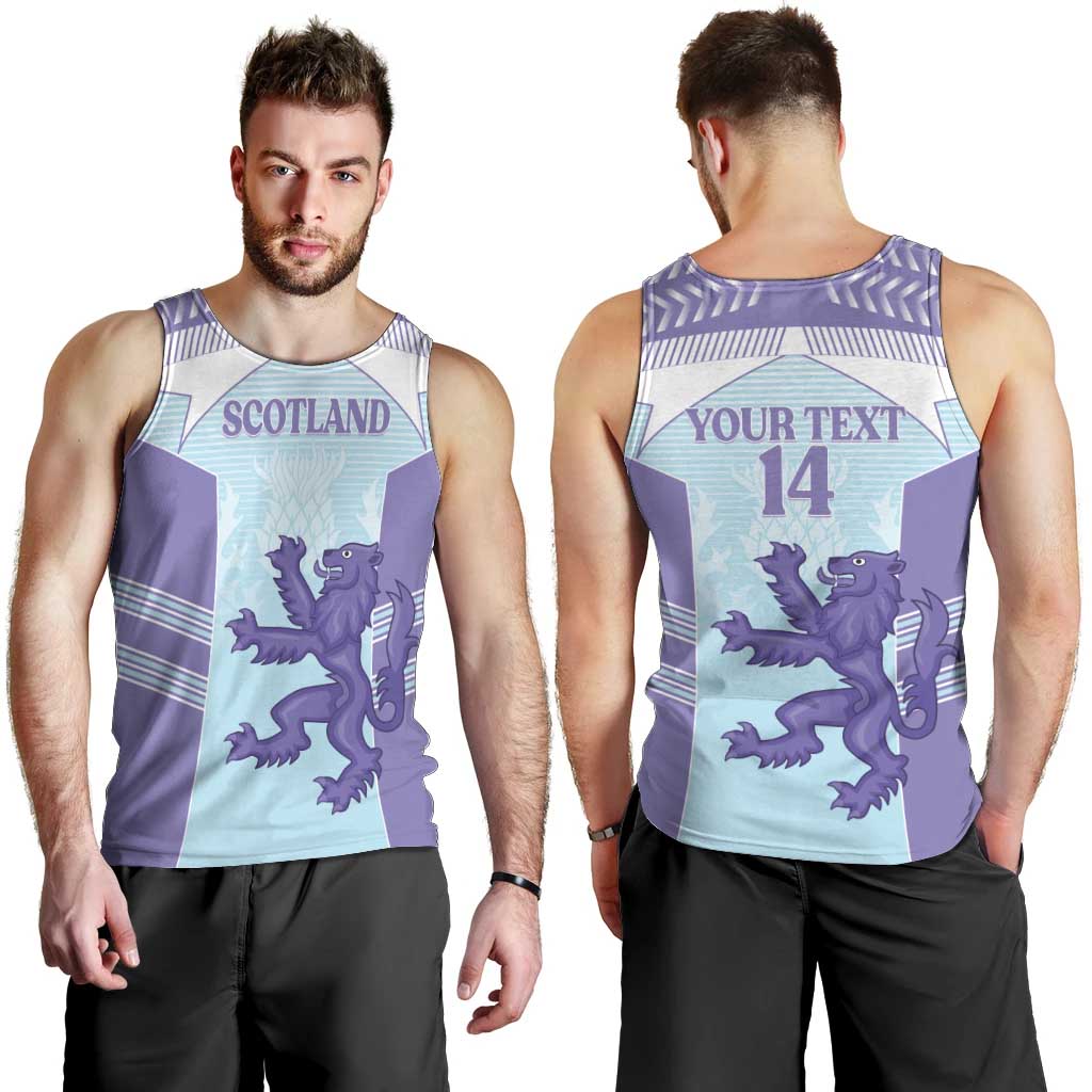 Scotland Football Custom Men Tank Top 2026 Come On Scottish Dragon Thistle Cyan - Wonder Print Shop