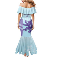 Scotland Football Custom Mermaid Dress 2026 Come On Scottish Dragon Thistle Cyan - Wonder Print Shop