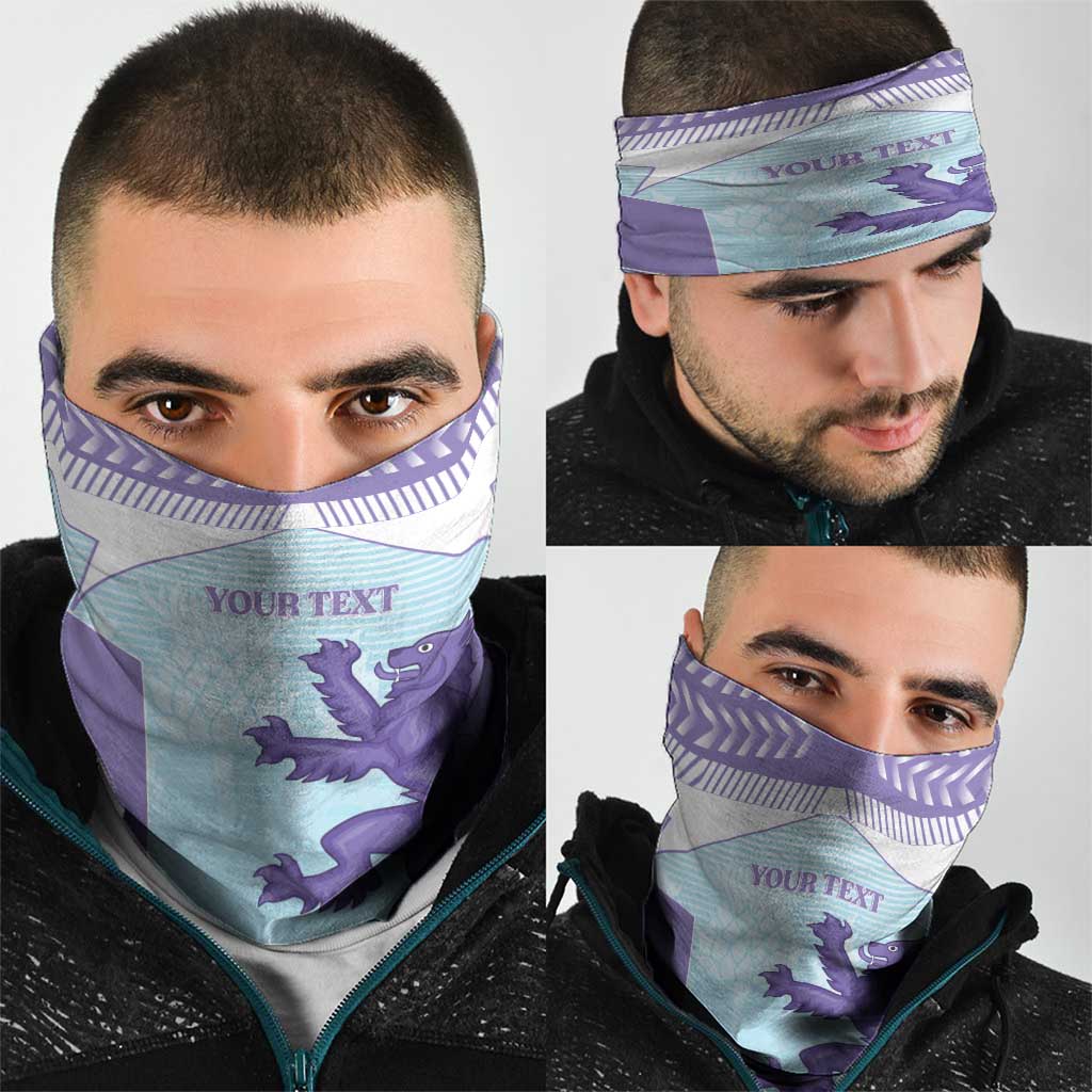 Scotland Football Custom Neck Gaiter 2026 Come On Scottish Dragon Thistle Cyan - Wonder Print Shop