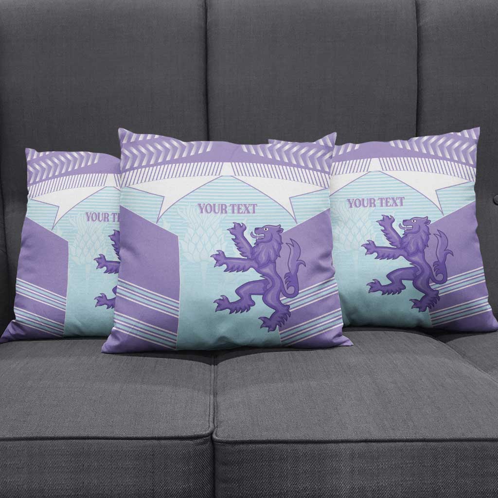 Scotland Football Custom Pillow Cover 2026 Come On Scottish Dragon Thistle Cyan - Wonder Print Shop