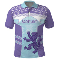 Scotland Football Custom Polo Shirt 2026 Come On Scottish Dragon Thistle Cyan - Wonder Print Shop