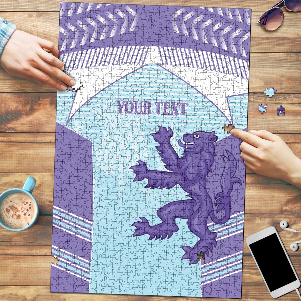 Scotland Football Custom Puzzle 2026 Come On Scottish Dragon Thistle Cyan - Wonder Print Shop