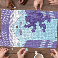 Scotland Football Custom Puzzle 2026 Come On Scottish Dragon Thistle Cyan - Wonder Print Shop