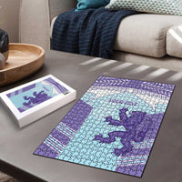 Scotland Football Custom Puzzle 2026 Come On Scottish Dragon Thistle Cyan - Wonder Print Shop