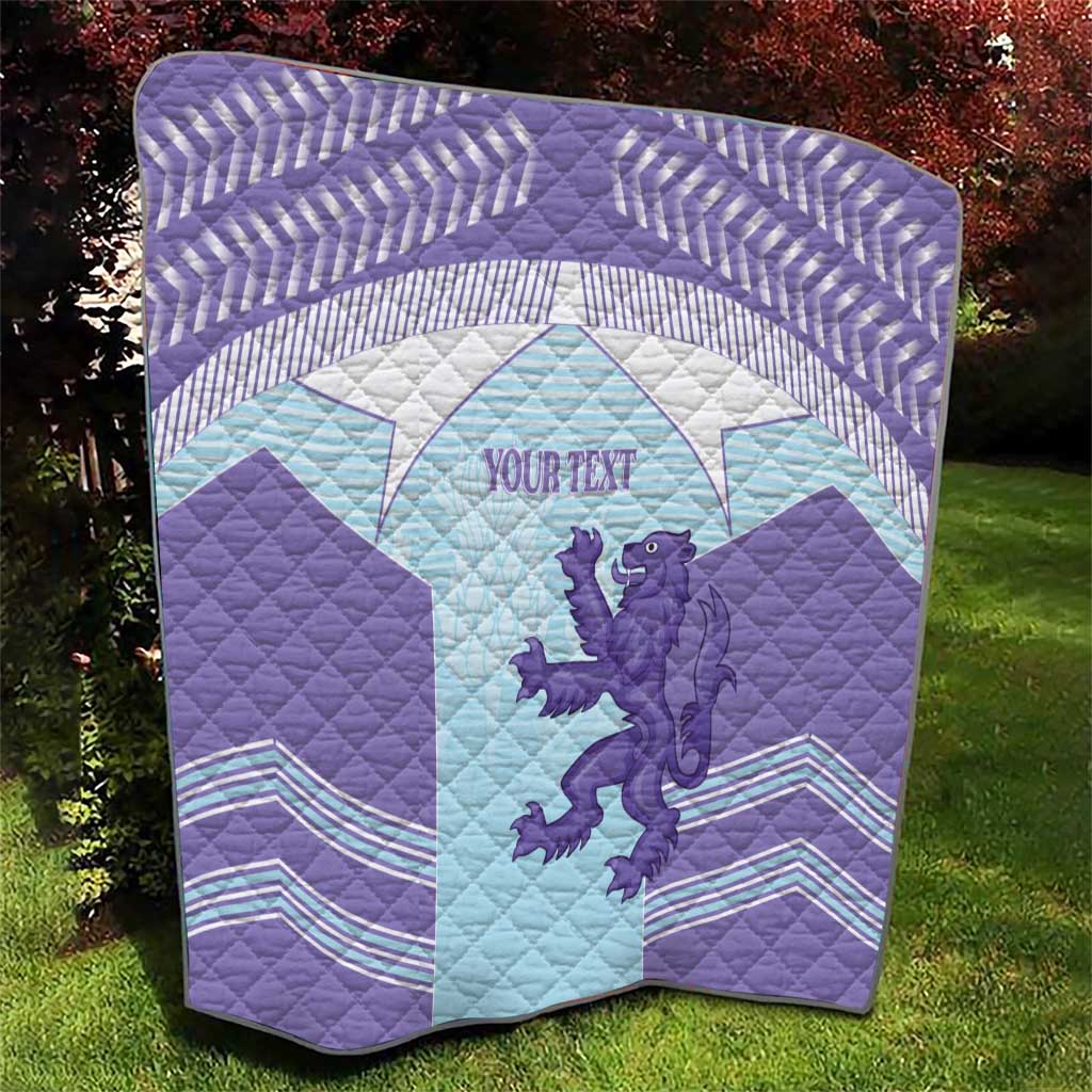 Scotland Football Custom Quilt 2026 Come On Scottish Dragon Thistle Cyan - Wonder Print Shop