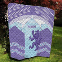 Scotland Football Custom Quilt 2026 Come On Scottish Dragon Thistle Cyan - Wonder Print Shop