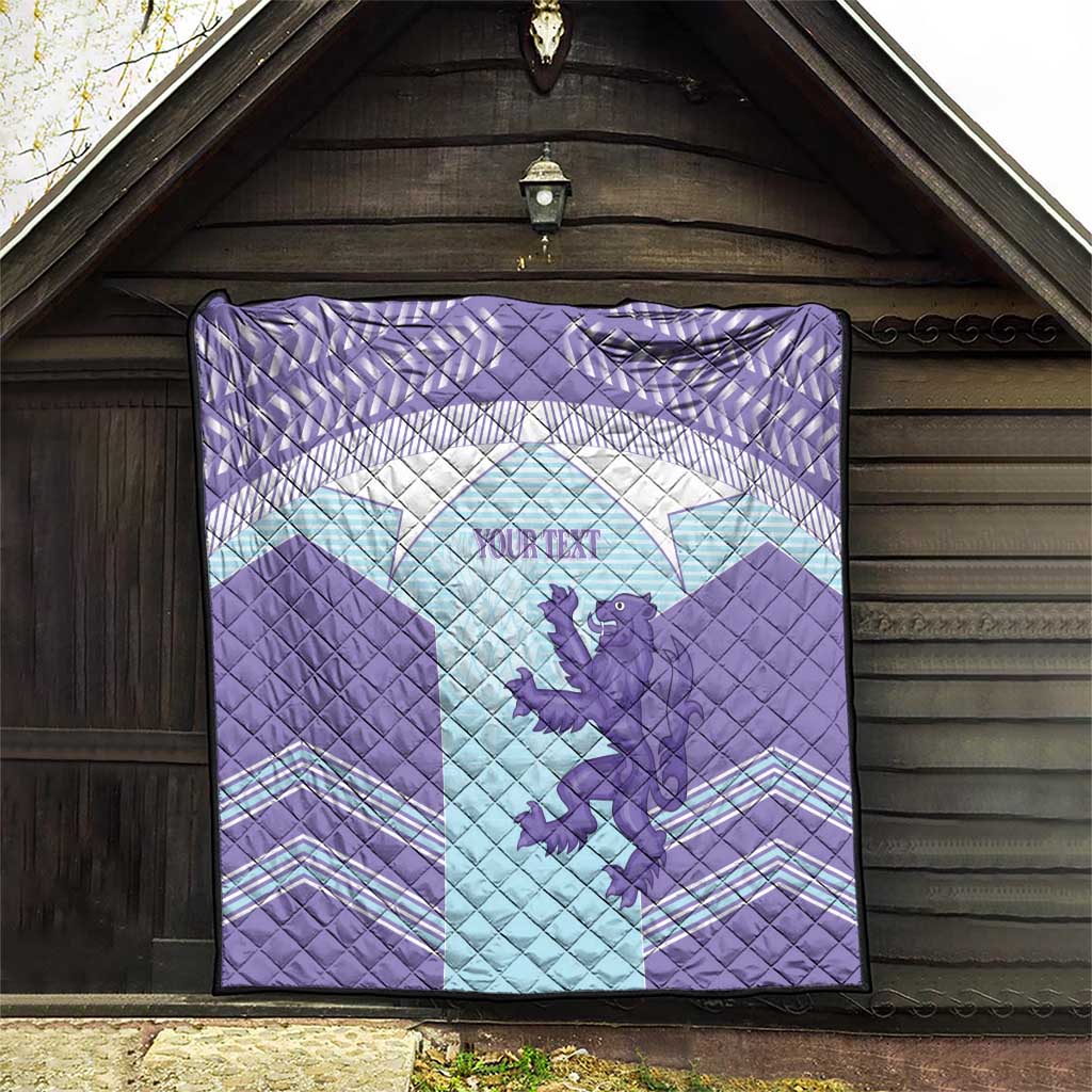 Scotland Football Custom Quilt 2026 Come On Scottish Dragon Thistle Cyan - Wonder Print Shop