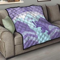 Scotland Football Custom Quilt 2026 Come On Scottish Dragon Thistle Cyan - Wonder Print Shop