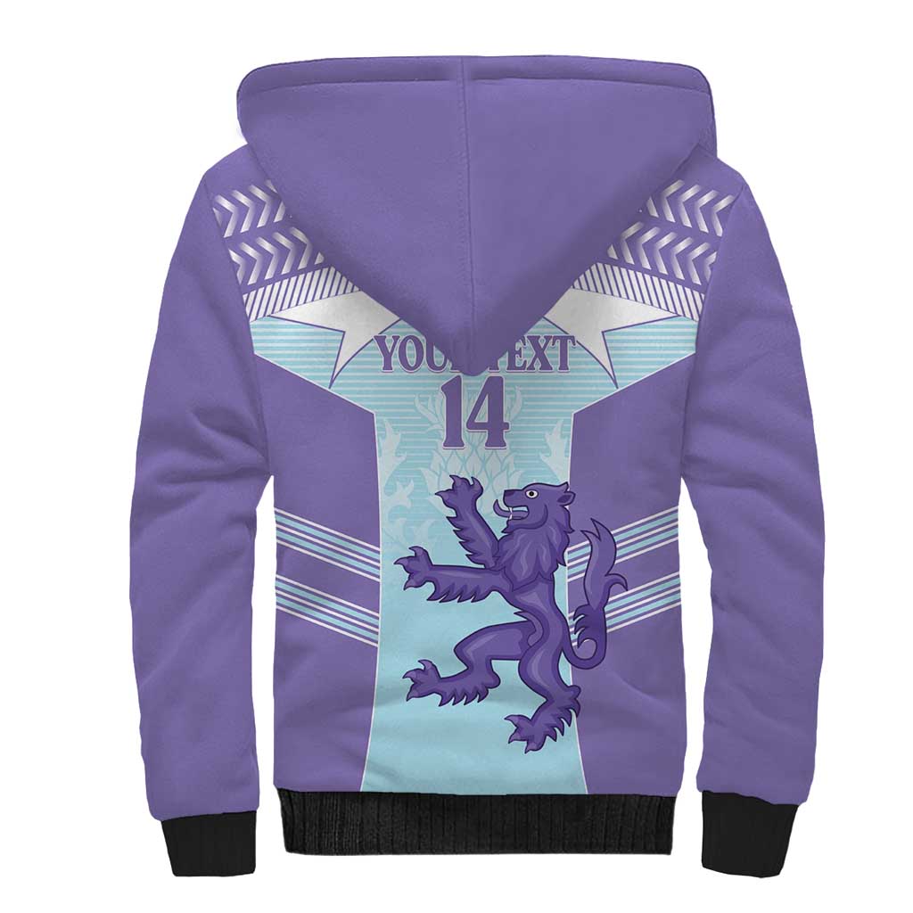 Scotland Football Custom Sherpa Hoodie 2026 Come On Scottish Dragon Thistle Cyan - Wonder Print Shop