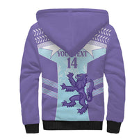 Scotland Football Custom Sherpa Hoodie 2026 Come On Scottish Dragon Thistle Cyan - Wonder Print Shop