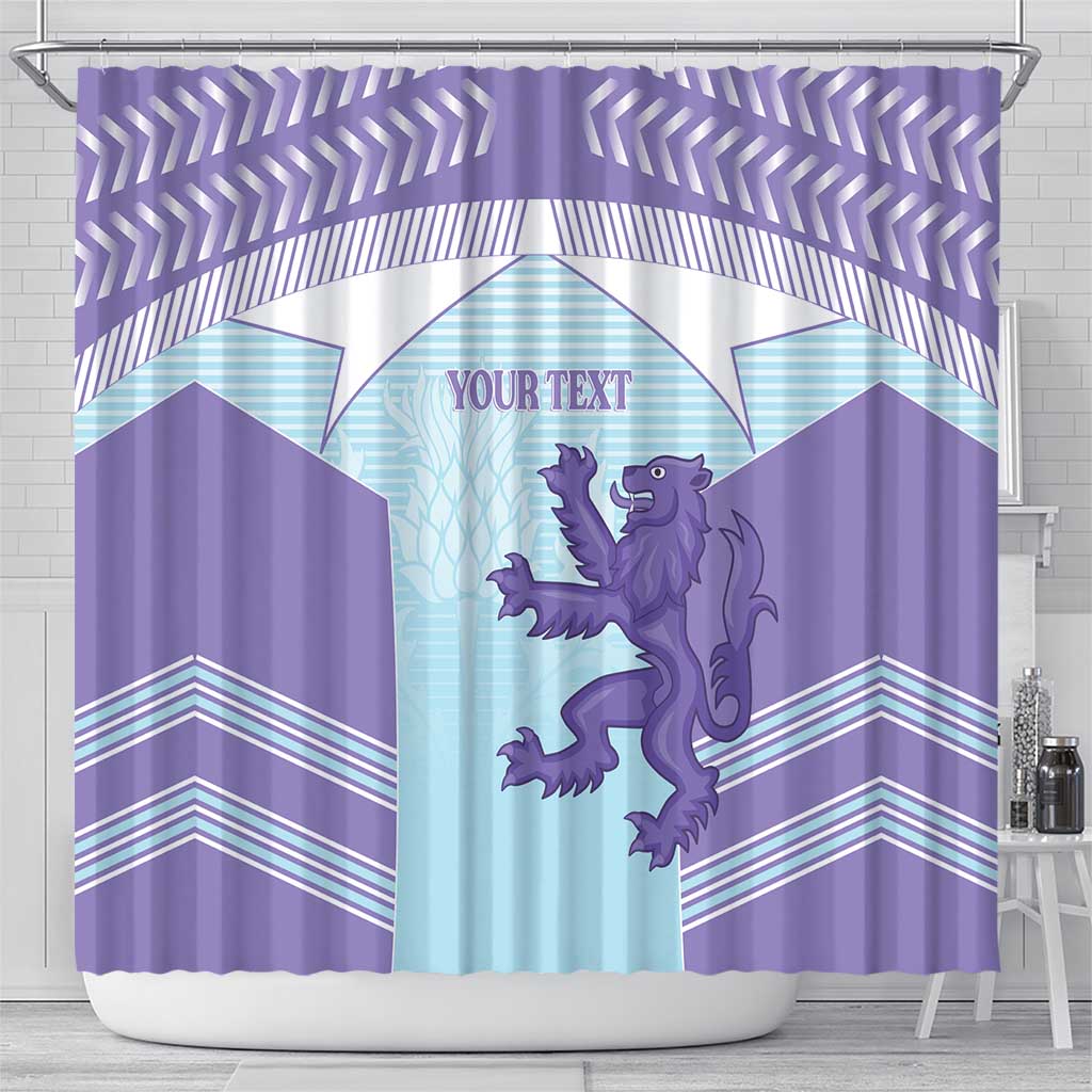 Scotland Football Custom Shower Curtain 2026 Come On Scottish Dragon Thistle Cyan - Wonder Print Shop
