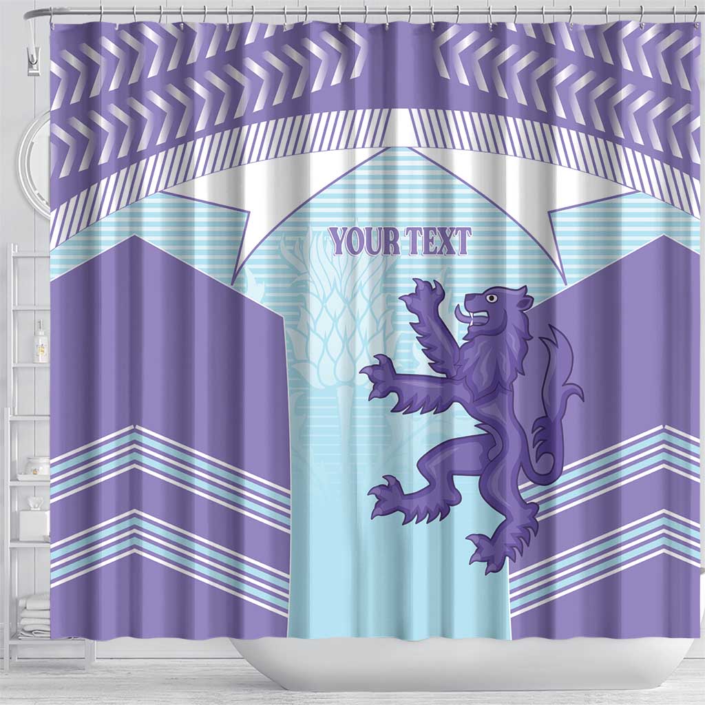 Scotland Football Custom Shower Curtain 2026 Come On Scottish Dragon Thistle Cyan - Wonder Print Shop